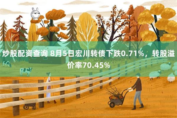 炒股配资查询 8月5日宏川转债下跌0.71%，转股溢价率70.45%