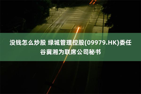 没钱怎么炒股 绿城管理控股(09979.HK)委任谷冀湘为联席公司秘书