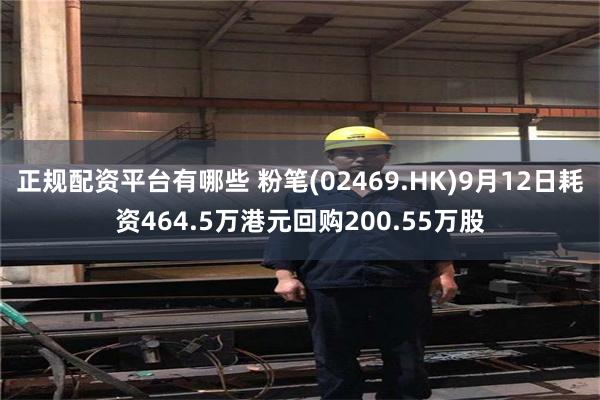 正规配资平台有哪些 粉笔(02469.HK)9月12日耗资464.5万港元回购200.55万股