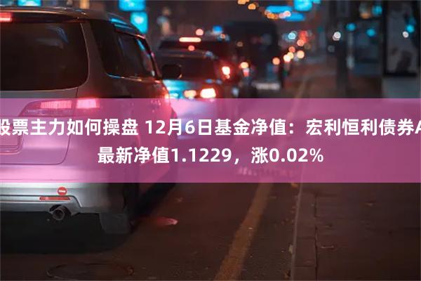 股票主力如何操盘 12月6日基金净值：宏利恒利债券A最新净值1.1229，涨0.02%